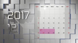 Calendar Maker Element 3D After Effects template [upl. by Leaj]