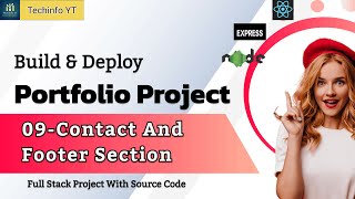 Contact form and footer  Building a MERN Stack Portfolio App  Portfolio Project [upl. by Chemash292]