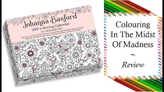 2020 Page a Day Coloring Calendar by Johanna Basford  Review and Full Flip Through [upl. by Atiuqihs]