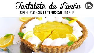 TARTA DE LIMÓN SALUDABLE  BAJO EN GRASA Y AZÚCAR Vegano [upl. by Sew]