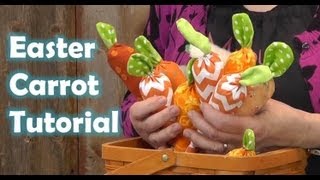 How To Make a Cute Easter Carrot with Fabric Scraps [upl. by Pleione349]