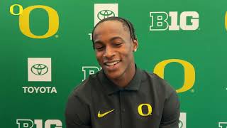 Evan Stewart  2024 Oregon Football Media Day [upl. by Amieva]