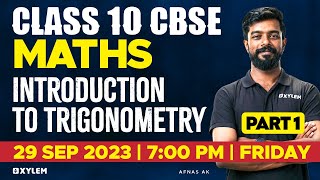 Class 10 Cbse Maths  Introduction To Trigonometry Part  1  Xylem Class 10 CBSE [upl. by Pomfrey]