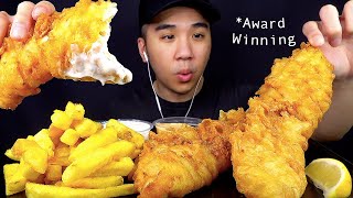 ASMR AWARDWINNING FISH amp CHIPS MUKBANG Extreme Crunchy Sounds NO TALKING  BUN ASMR [upl. by Publia]