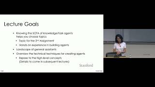 CS224V Fall 2024 Lecture 3 Introduction to Agents on 9 30 2024 Mon [upl. by Dlorej503]