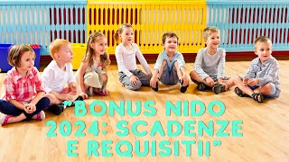 quotBonus Asilo Nido 2024 Scadenze Requisiti e Novità per Ottenere il Contributo INPSquot [upl. by Fugere187]