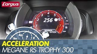 0  265 Renault Megane 4 RS Trophy 300 EDC top speed acceleration [upl. by Ocirled487]