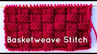 How to Knit the Basketweave Stitch [upl. by Nwahsit]