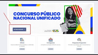 Concurso Nacional Unificado CNU Como fazer a Inscrição Passo a Passo [upl. by Colan]