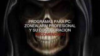 PROGRAMA PARA PC DESCARGAR ZONEALARM 2009 FULL SU CONFIGURACION Y LICENCIA POR MAS DE 15500 DIAS [upl. by Nelra]