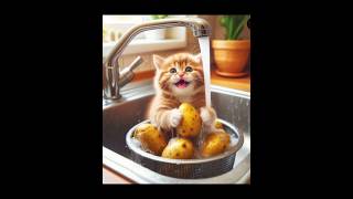 Cute kitten cat eating layscute catmakingchipsviralvideo [upl. by Maze186]