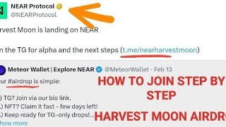 Harvest Moon Wallet Telegram Airdrop  How to join amp Verified  Strong Platform from Near protocol [upl. by Alta692]