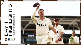 Highlights Dan Worrall takes 5 wickets on opening day  Surrey vs Middlesex [upl. by Sillert]