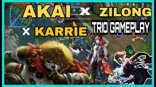 TRYING HARD AKAI GAMEPLAY x ZILONG x KARRIE [upl. by Quickel]