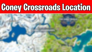 Where is Coney Crossroads in Fortnite Chapter 3 Fortnite Map [upl. by Hgielrak]