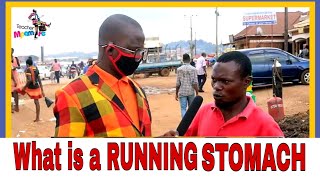 WHAT IS A RUNNING STOMACH  Teacher Mpamire on the street Latest African Comedy july 2020 [upl. by Ieluuk418]