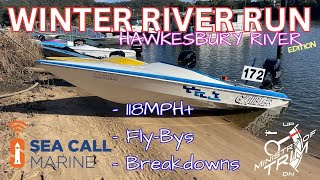 Winter Powerboat Run on the Hawkesbury River with 15 Ski Boats HIT SUBSCRIBE [upl. by Ateuqahs]