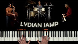 Modern jazz in LYDIAN MODE with a simple HAND GRIP [upl. by Firman]