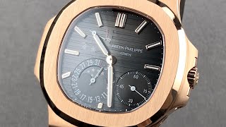 Patek Philippe 5712R001 Nautilus Date Moon Phases Patek Philippe Watch Review [upl. by Solorac779]