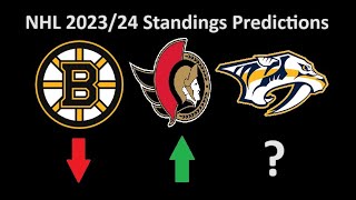 NHL 202324 Division Standings Predictions [upl. by Ahsael]