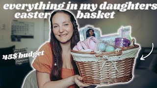 everything in my daughters easter basket  shopping on a budget🐣🤍 [upl. by Alyled350]