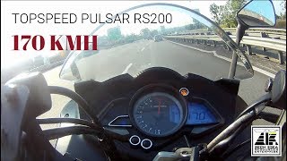 Modenas pulsar RS200  Topspeed 170kmh [upl. by Alekal]