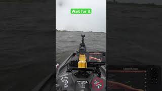 Rough water on the farm pond High winds and rain at Lake Mozingo FSB kayakbassfishing [upl. by Nemhauser726]