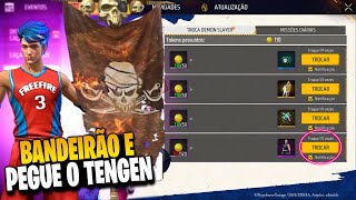 CORRE EMOTE BANDEIRÃO EVENTO PEGUE TENGEN MAIS RÁPIDO E SERVIDOR AVANÇADO  NOVIDADES FREE FIRE [upl. by Leibrag277]