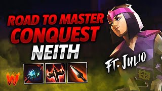 NEITH LOS ADCS DE SKILLS TAMBIEN MOLAN ft Julio  Warchi  Smite Road to Master Conquest [upl. by Nosydam]