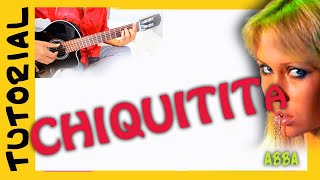 CHIQUITITA en guitarra acustica  Abba  acordes how to play TUTORIAL [upl. by Ecirehc]