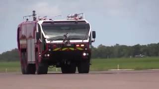 Upgraded USAF Crash Fire Trucks [upl. by Nibroc818]