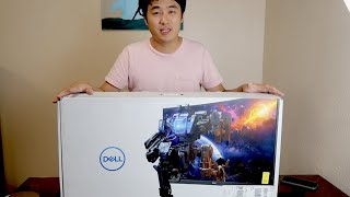 Newest Dell 27quot Curved Gaming Monitor  S2721HGF Unboxing and Setup [upl. by Wooster865]