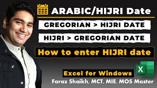 How to enter amp convert ArabicHijri to Gregorian Date to In Excel [upl. by Mccready708]