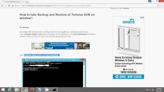 How to take backup and restore Tortoise SVN avi [upl. by Elsilrac202]