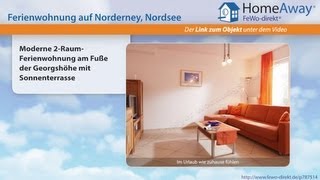 Norderney Moderne 2RaumFerienwohnung am Fuße der Georgshöhe mit  FeWodirektde Video [upl. by Lopes]