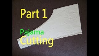 Pajama Cutting  Ladies PantsTrouser How To Cut Simple PajamaMeasurement and Cutting  Part 2 [upl. by Carmela31]