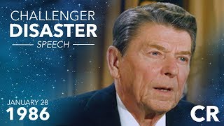 WE WILL NEVER FORGET THEM  Reagans Challenger Speech [upl. by Nanam]