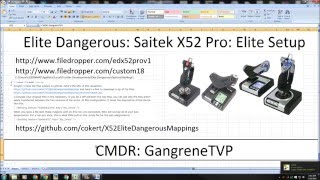 Saitek X52 Pro Elite Dangerous Setup Part 2c [upl. by Nagiem]