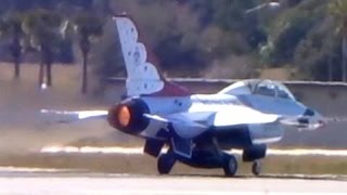 F16 Full Afterburner Takeoff amp UNRESTRICTED Climb USAF Thunderbirds [upl. by Airol]