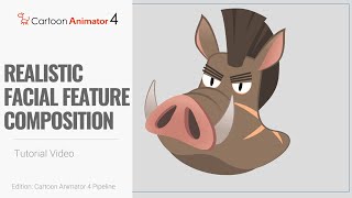 Cartoon Animator 4 360 Head Tutorial  PSD Pipeline Realistic Facial Feature Composition [upl. by Ailgna]