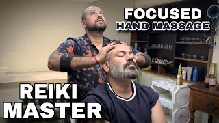 Asmr head massage detailed hand massage 💈Neck crack Back massage by Indian barber REIKI MASTER [upl. by Rush]