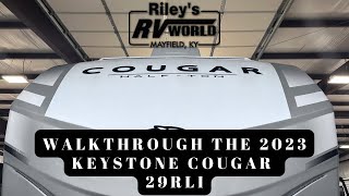 WALKTHROUGH THE 2023 KEYSTONE COUGAR 29RLI [upl. by Neilla]