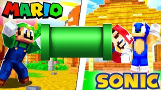 SONIC X MARIO CROSSOVER 124  Sonic The Hedgehog 2  Minecraft [upl. by Sined445]