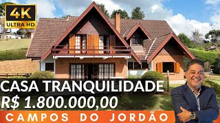 🍁 A CASA DA TRANQUILIDADE COM TERRENO ACOLHEDOR EM CAMPOS DO JORDÃO  VILA INGLESA  R 180000000 [upl. by Tabbatha]