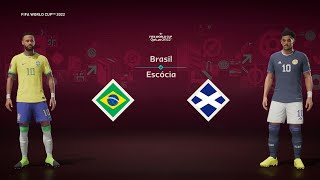 🕹️FIFA 23  Final Brasil vs Escócia copa do mundo Qatar 2022 gameplay Ps4205 [upl. by Harak]