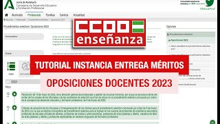 Tutorial Procedimiento para adjuntar méritos para las Oposiciones Docentes [upl. by Semyaj798]