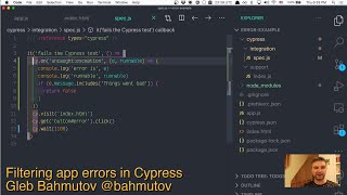 Filtering app errors in Cypress tests [upl. by Yelyah732]