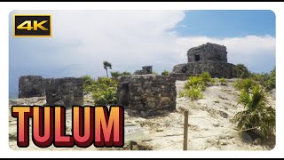 TULUM 4K Ancient Mexico  Cinematic Footage of Ancient Maya Pyramid and Tour [upl. by Thanh]