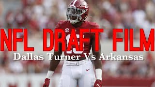 Film Room Alabama Edge Dallas Turner Vs Arkansas [upl. by Flemings]