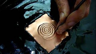 Copper spiral  Repoussé and chasing [upl. by Roch253]